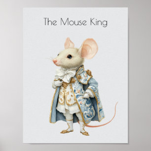 Watercolor Nutcracker Ballet Mouse King Poster