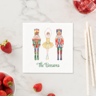Watercolor Nutcracker Ballet Personalised Napkin