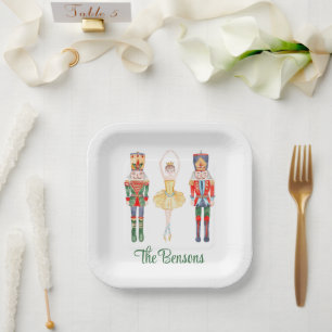 Watercolor Nutcracker Ballet Personalized Paper Plate