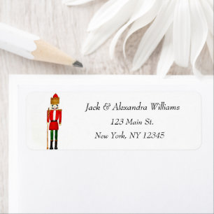 Watercolor Nutcracker Christmas Return Address Label