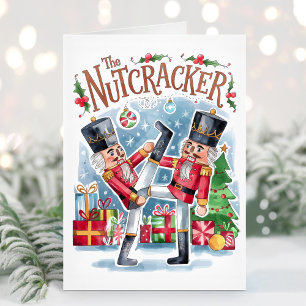 Watercolor Nutcracker Funny Christmas Card