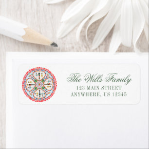 Watercolor Nutcracker Medallion Return Address Label