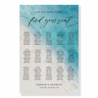 Watercolor Ocean Beach Wedding 15 Tables Seating