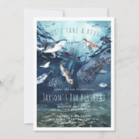 Watercolor Ocean | Birthday Party Invitation