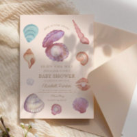 Watercolor Ocean little pearl Seashell Baby Shower