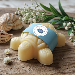 Watercolor Ocean Sea Turtle Illustration Classic Round Sticker