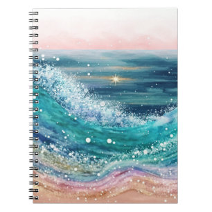 Watercolor Ocean Waves Notebook