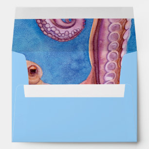 Watercolor Octopus Card Envelope