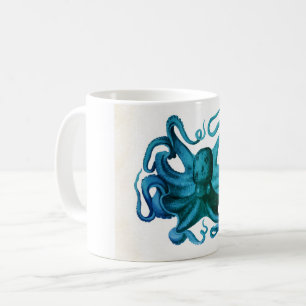 Watercolor Octopus Illustration Coffee Mug