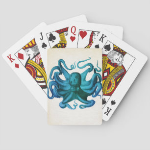 Watercolor Octopus Illustration Playing Cards