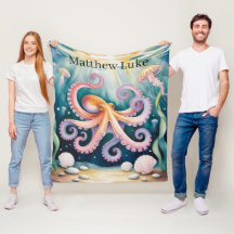 Watercolor Octopus Kids Birthday Party Gift