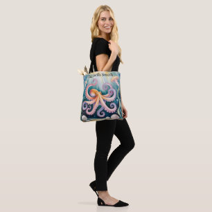 Watercolor Octopus Kids Birthday Party Tote Bag