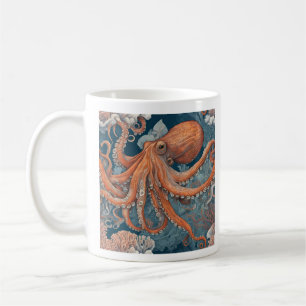Watercolor octopus mug
