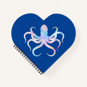 Watercolor octopus notebook