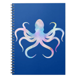 Watercolor octopus notebook