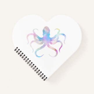 Watercolor octopus notebook
