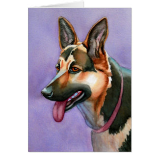 Watercolor  of a German Shepherd r