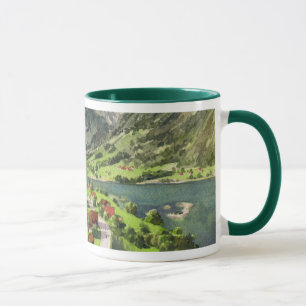 Watercolor of a Switzerland Landscape Mug