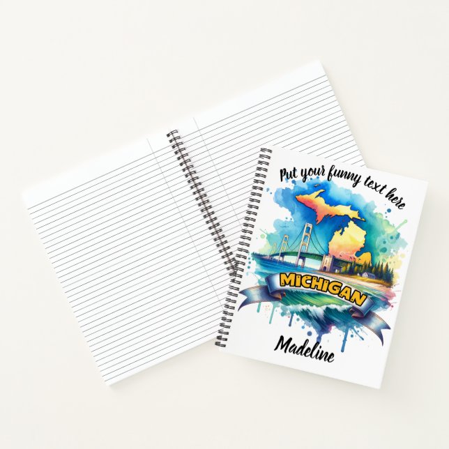 Watercolor of Michigan's beauty Notebook (Inside)