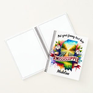 Watercolor of Mississippi at dusk Notebook
