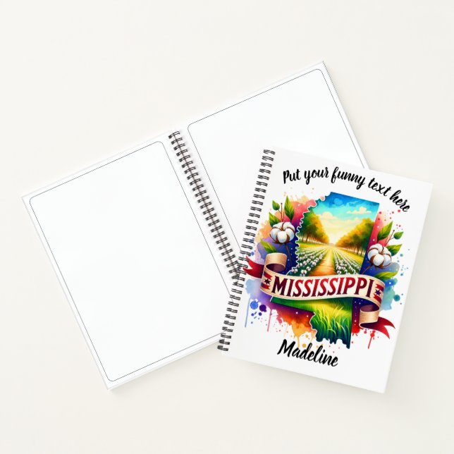Watercolor of Mississippi at dusk Notebook (Inside)