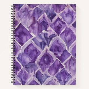 Watercolor of Purple Diamonds Notebook