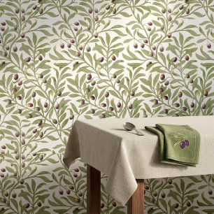 Watercolor Olive Branch Green Sage Botanical  Wallpaper