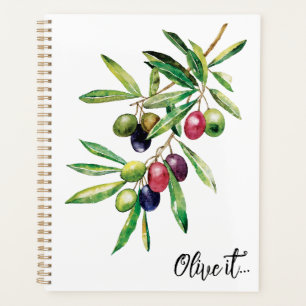 Watercolor Olive Branch Planner