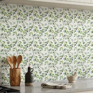 Watercolor Olive  Ceramic Tile