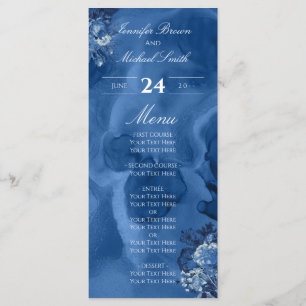 Watercolor Ombre Blue floral Chic Elegant Program