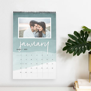 Watercolor Ombre   Photo Calendar