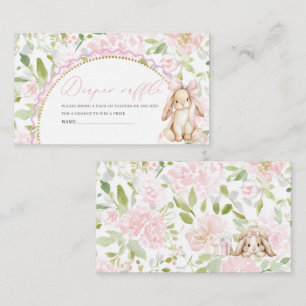 Watercolor one birthday bunny grandmillenial bab Enclosure Card