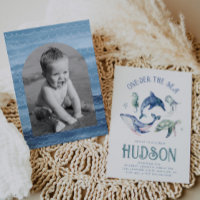 Watercolor One-der the Sea Invitation