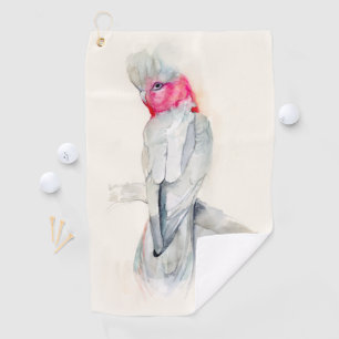 Watercolor Opera Cockatoo Golf Towel