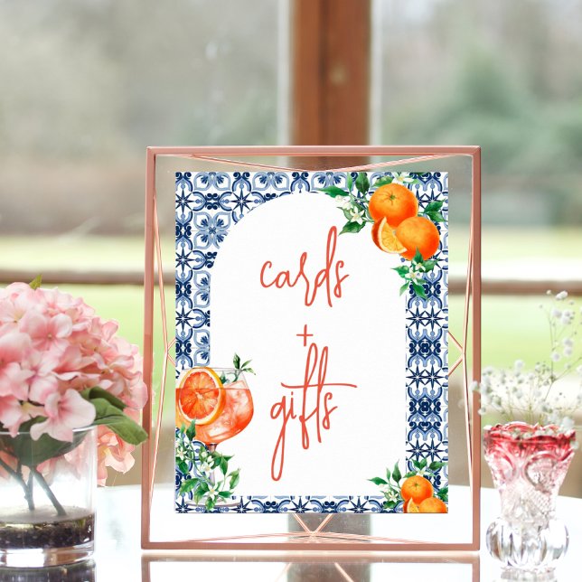 Watercolor Orange Aperol Spritz Cards & Gifts  Poster (Creator Uploaded)