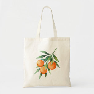 Watercolor Orange Fruits: Branches Isolated. Tote Bag