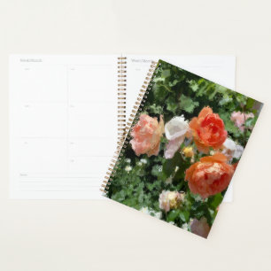 Watercolor Orange Roses Planner