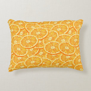 Watercolor Orange Slices Decorative Cushion