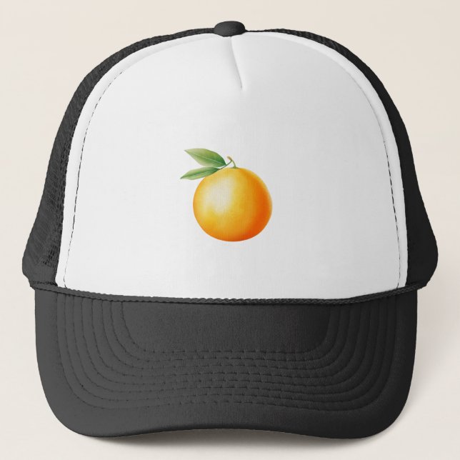 Watercolor Orange Trucker Hat (Front)
