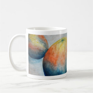 watercolor oranges coffee mug