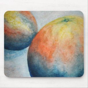 watercolor oranges mouse pad