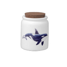 Watercolor Orca Whale Baby Shower