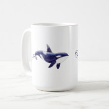 Watercolor Orca Whale Baby Shower