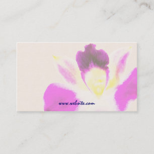 Watercolor Orchid Business Card Template