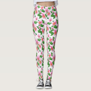 Watercolor Orchids Design 12 Leggings