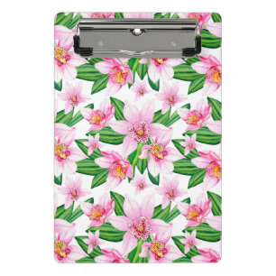 Watercolor Orchids Design 12  Mini Clipboard