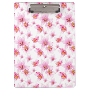 Watercolor Orchids Design 15 Clipboard