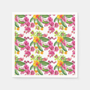 Watercolor Orchids Design 18 Napkin
