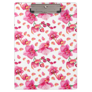 Watercolor Orchids Design 2 Clipboard