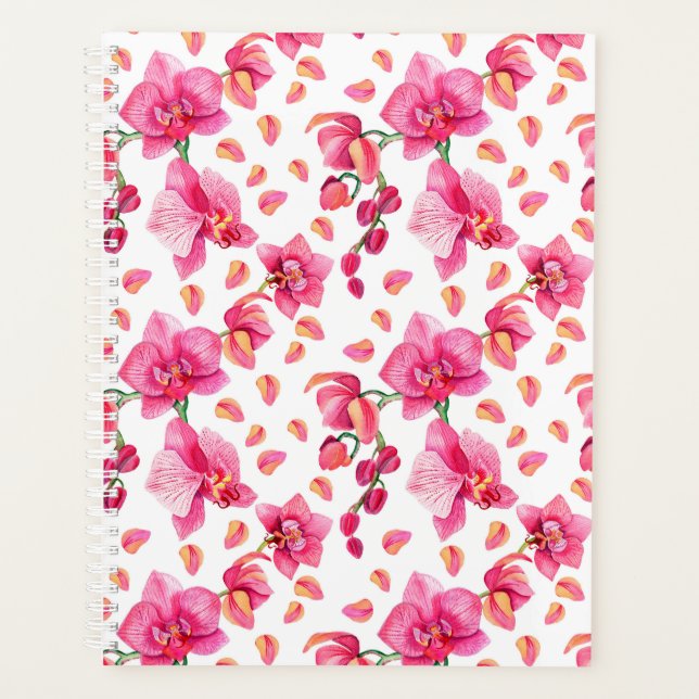 Watercolor Orchids Design 2  Planner (Front)